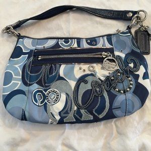 Coach "Poppy" Pocketbook blue/white